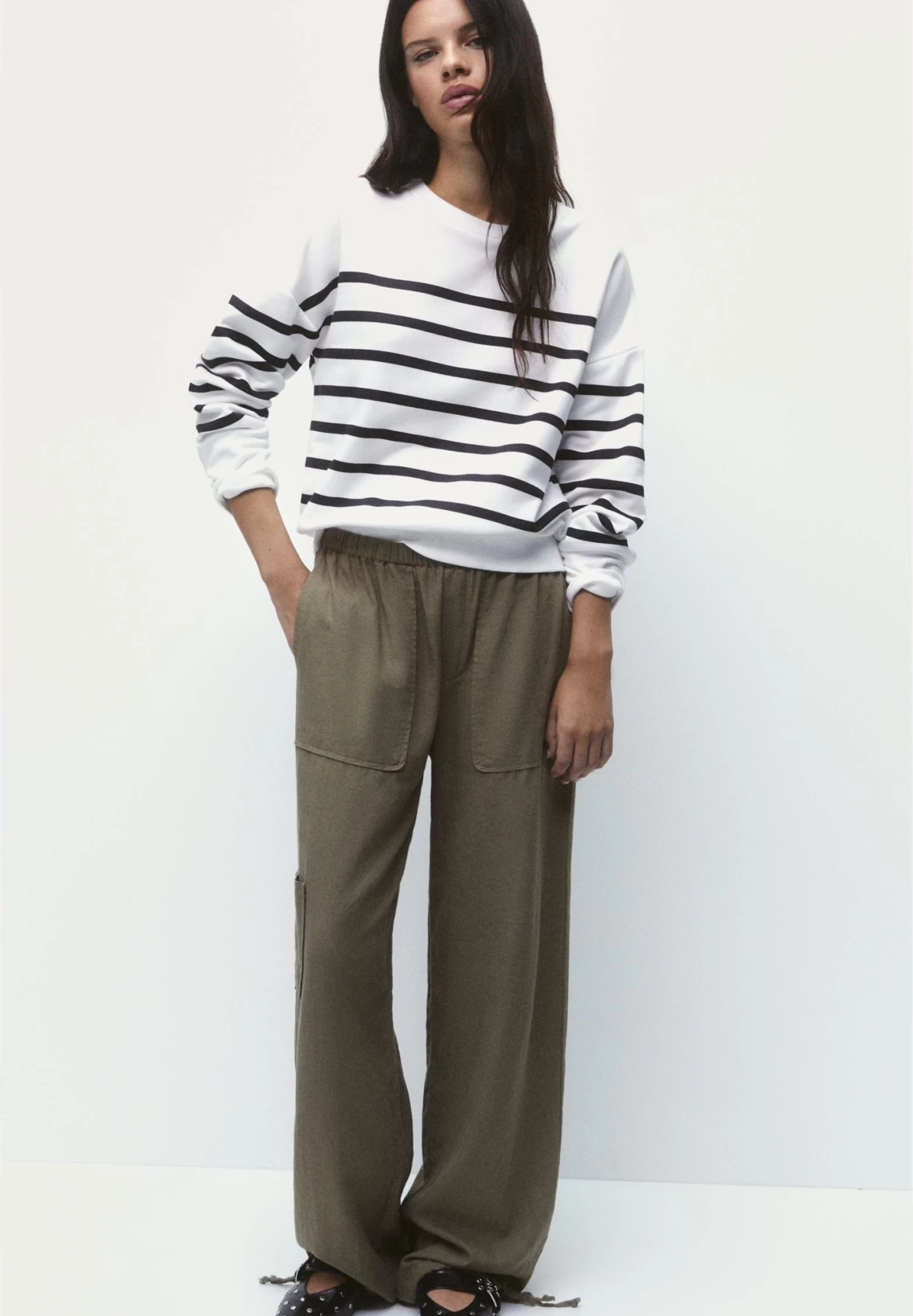 PULL & BEAR Basic Striped - Sweater - Black 5 PULL & BEAR Basic Striped - Sweater - Black - Afbeelding 5