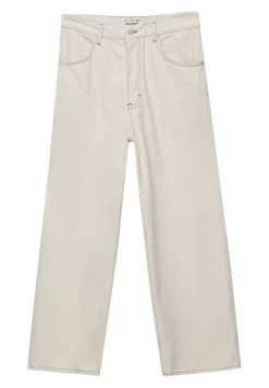PULL & BEAR Baggy Extra Wide-Leg- Straight Leg Jeans - Beige -PULL BEAR Winkel 00a13bc18db1475db38334b415bee5e6