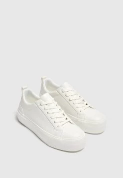 PULL & BEAR With Pull Tab Detail - Sneakers Laag - White -PULL BEAR Winkel 012a373e8f2742d38bbb8ff3d8933aec