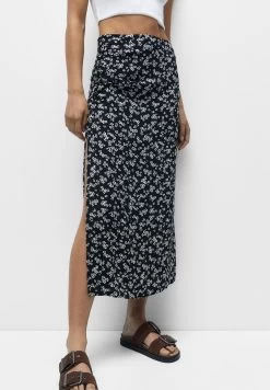 PULL & BEAR Floral - Kokerrok - Black