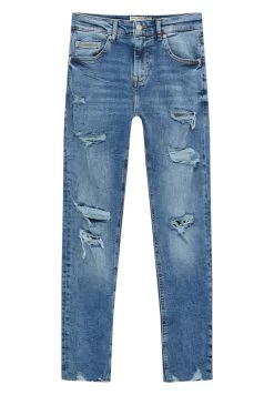 PULL & BEAR With Paint Splatter - Jeans Skinny Fit - Blue-Grey -PULL BEAR Winkel 02845be7f9944cbea700ddcc332e3ea4