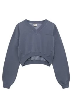 PULL & BEAR Washed Effect Cropped- Sweater - Blue Denim 15 PULL & BEAR Washed Effect Cropped- Sweater - Blue Denim -PULL BEAR Winkel 038b818223cc4e65819dea13f2ededa5