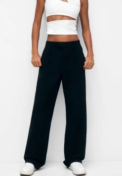 PULL & BEAR Darted Smart - Broek - Black