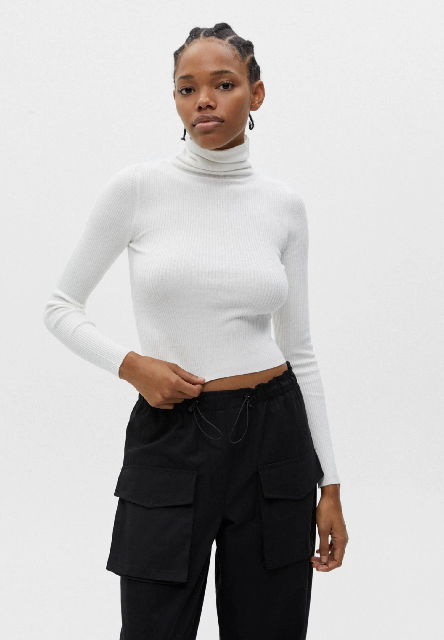 PULL & BEAR Turtleneck - Trui - White 1 PULL & BEAR Turtleneck - Trui - White
