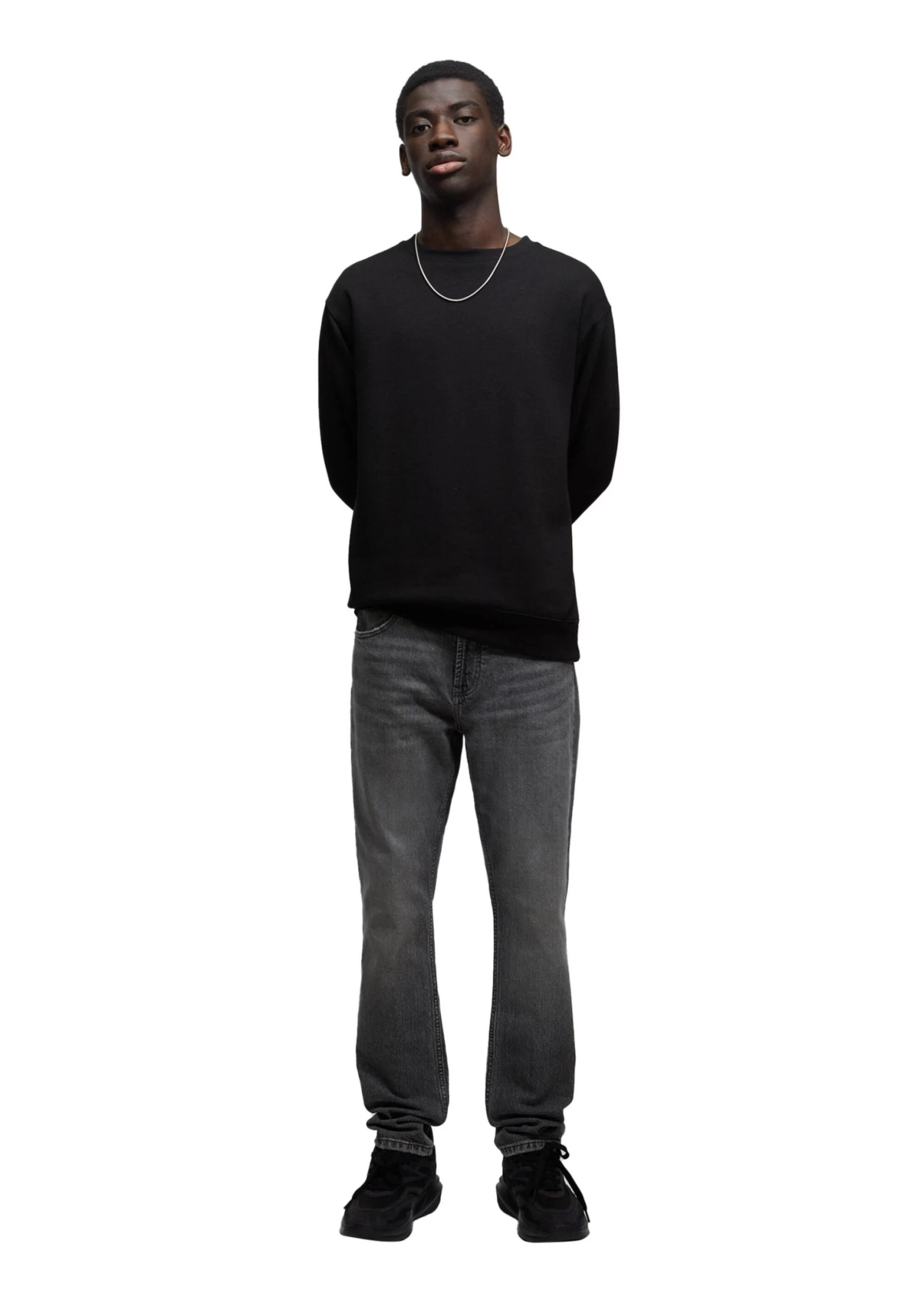PULL & BEAR Comfort - Straight Leg Jeans - Mottled Dark Grey 6 PULL & BEAR Comfort - Straight Leg Jeans - Mottled Dark Grey - Afbeelding 6