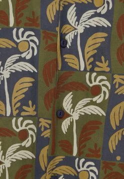 PULL & BEAR Short Sleeve Palm Tree- Overhemd - Dark Green -PULL BEAR Winkel 09e8e52958884956a463171d58b97769