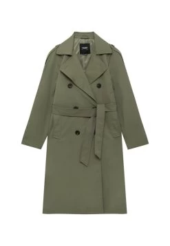 PULL & BEAR Basic- Trenchcoat - Dark Green -PULL BEAR Winkel 0a0f9bb04593478392fa417833702720