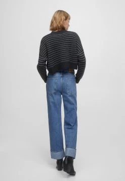 PULL & BEAR Striped Mock Turtleneck- Trui - Mottled Black -PULL BEAR Winkel 0af0d57913d8486c828a2c8a64f02fe2