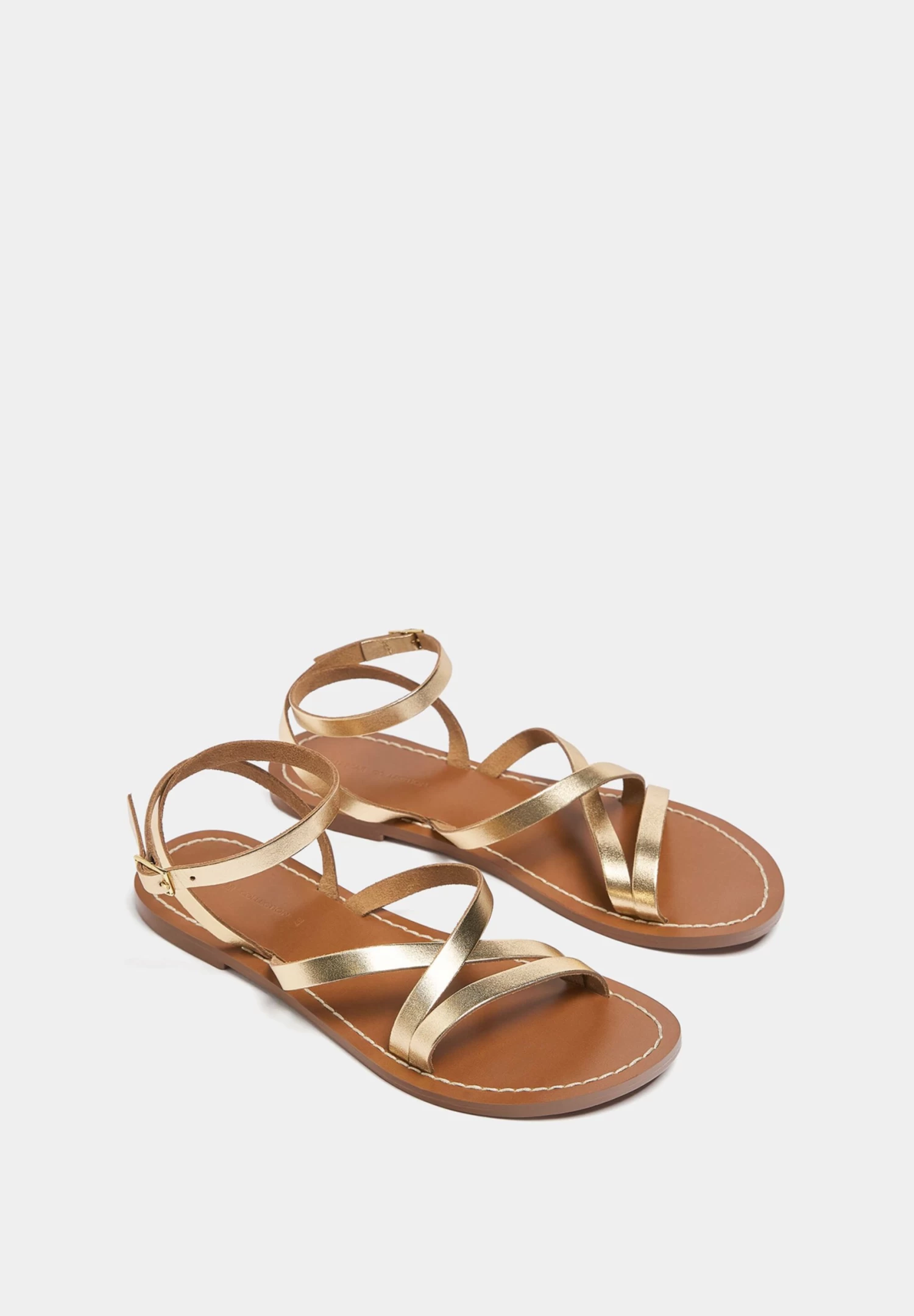 PULL & BEAR Strappy- Sandalen - Gold Coloured 3 PULL & BEAR Strappy- Sandalen - Gold Coloured - Afbeelding 3