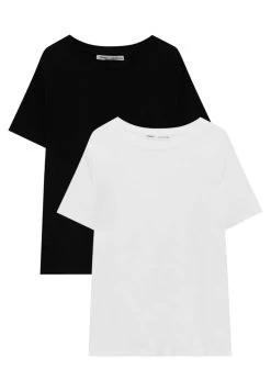 PULL & BEAR Pack Of - T-Shirt Basic - Black -PULL BEAR Winkel 0b2ce3e412784478916ffa6d6dc9a5bb