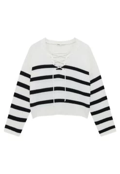 PULL & BEAR Striped Corset - Trui - White -PULL BEAR Winkel 0c86ce796f9b4b35a07d6138cb25ddcd