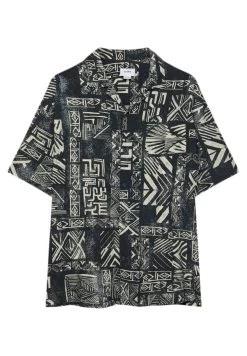PULL & BEAR Short Sleeve Printed - Overhemd - Black -PULL BEAR Winkel 0d08ac76dd394300adbe7611b68df4d7