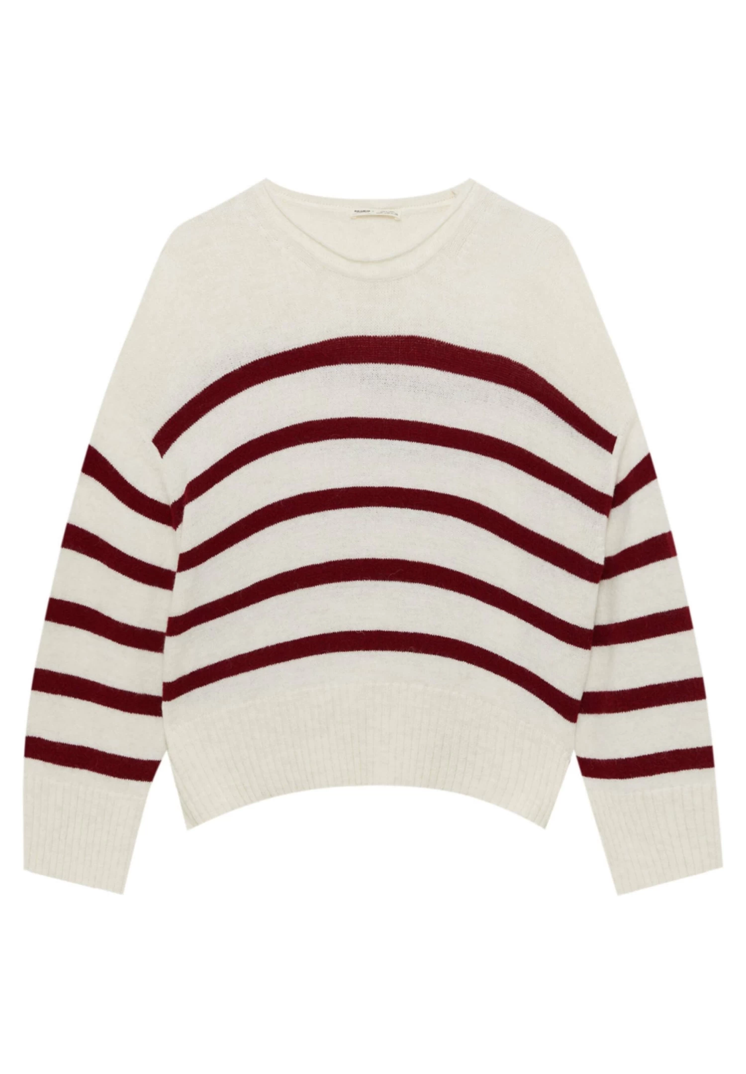PULL & BEAR Striped - Trui - Mottled Dark Red 7 PULL & BEAR Striped - Trui - Mottled Dark Red - Afbeelding 7