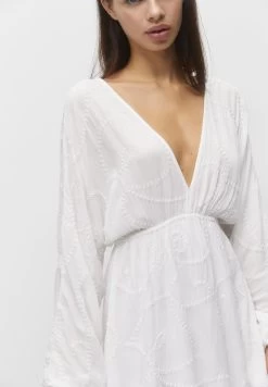 PULL & BEAR Long Sleeve - Short - Jurk - White -PULL BEAR Winkel 0d4ebbe3c2e7428585fa30eb2318d9dc