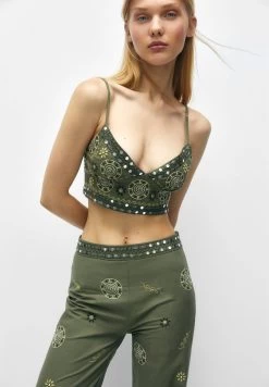 PULL & BEAR With Mirror - Broek - Green