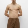 PULL & BEAR Basic With Elastic Waistband - Zwemshorts - Brown