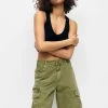PULL & BEAR Twill Bermuda- Shorts - Khaki