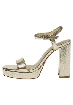 PULL & BEAR High-Heel - Sandalen Met Plateauzool - Goldcoloured