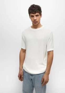 PULL & BEAR Short Sleeve- Trui - White