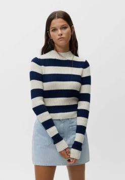 PULL & BEAR With Mock Neck Collar - Trui - Mottled Beige