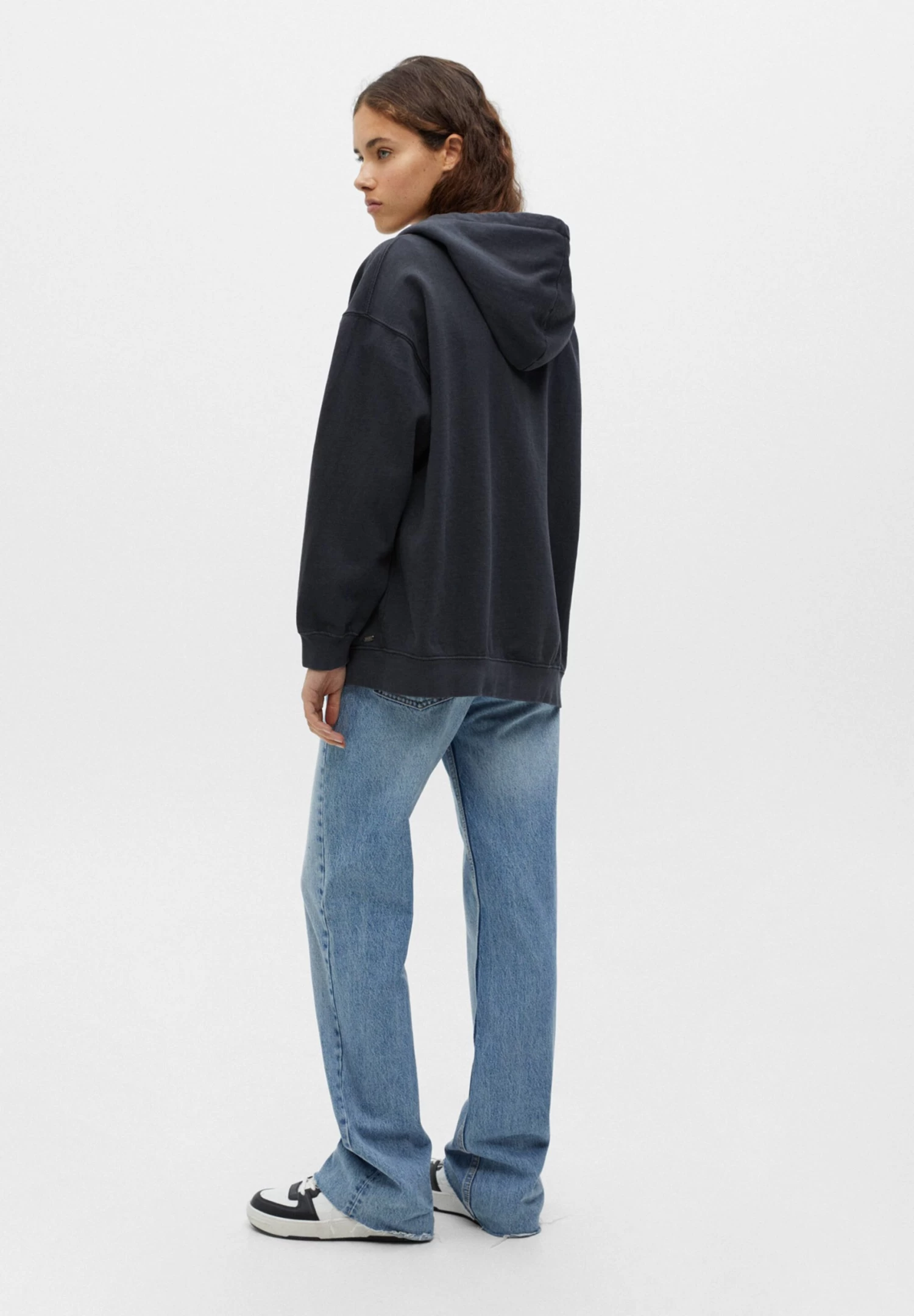 PULL & BEAR Sweater Met Rits - Mottled Dark Grey 3 PULL & BEAR Sweater Met Rits - Mottled Dark Grey - Afbeelding 3