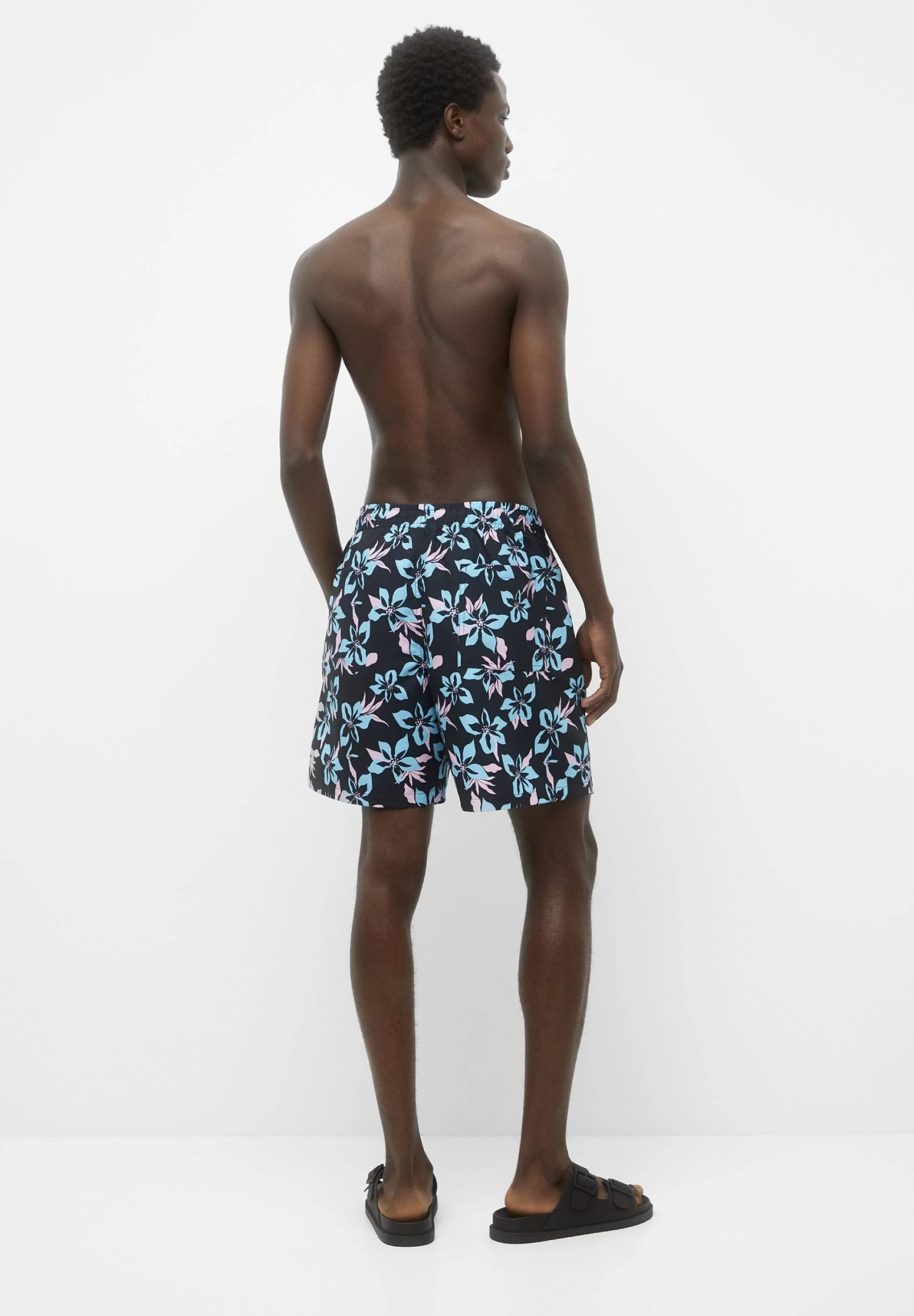 PULL & BEAR Floral Print - Zwemshorts - Black 3 PULL & BEAR Floral Print - Zwemshorts - Black - Afbeelding 3
