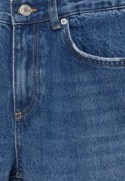 PULL & BEAR High Waist - Straight Leg Jeans - Dark Blue -PULL BEAR Winkel 12f55357b8e64a2eb2e3b97273d2e70c