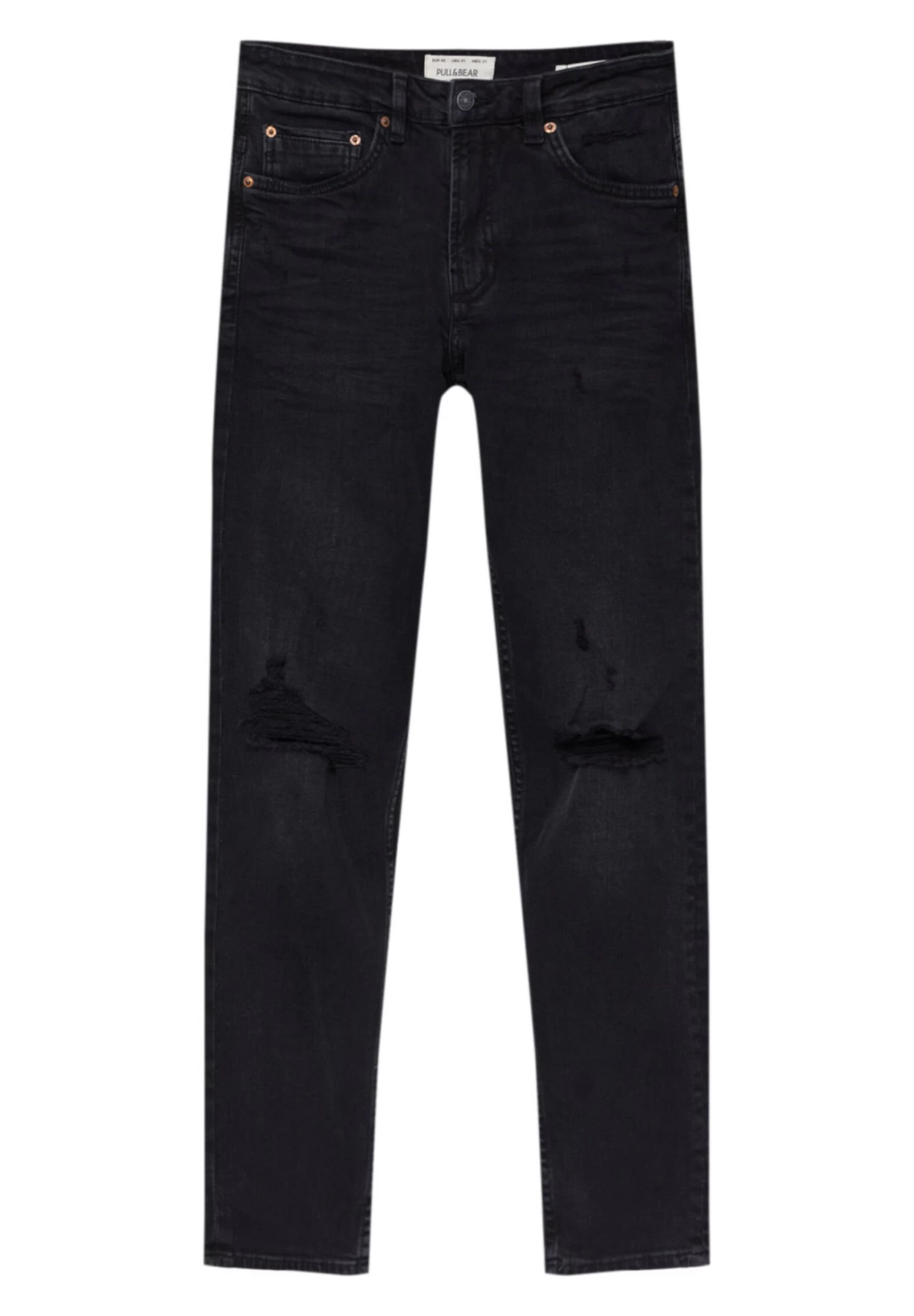 PULL & BEAR Basic- Slim Fit Jeans - Mottled Dark Grey 6 PULL & BEAR Basic- Slim Fit Jeans - Mottled Dark Grey - Afbeelding 6