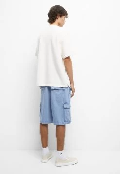 PULL & BEAR Waistband - Jeansshort - Stone Blue Denim -PULL BEAR Winkel 132cabc23e0b40808b88027805595e99