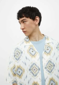 PULL & BEAR Print Short Sleeve - Overhemd - White -PULL BEAR Winkel 134440bc30e841af92a143e2cbc1f4ad