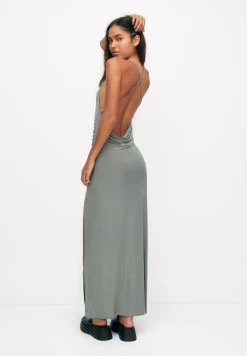 PULL & BEAR Long With Slit - Maxi-Jurk - Grey -PULL BEAR Winkel 1484609979694408b0b9926315afc5db