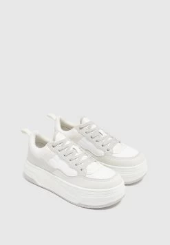 PULL & BEAR Platform - Sneakers Laag - Mottled Grey -PULL BEAR Winkel 17192f63d68245b3a8bd45877441b771