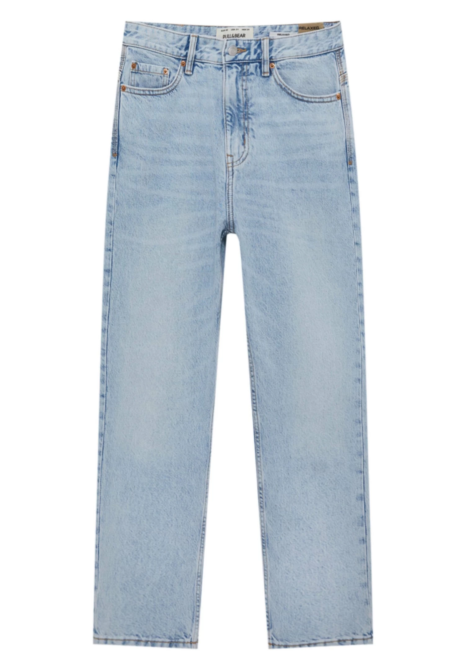 PULL & BEAR Relaxed Fit Jeans - Blue 5 PULL & BEAR Relaxed Fit Jeans - Blue - Afbeelding 5