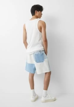 PULL & BEAR Patchwork Bermuda- Jeansshort - Blue Denim -PULL BEAR Winkel 175edd55a3a54f6e8d086beb99cd8aff