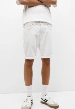 PULL & BEAR Jeansshort - White