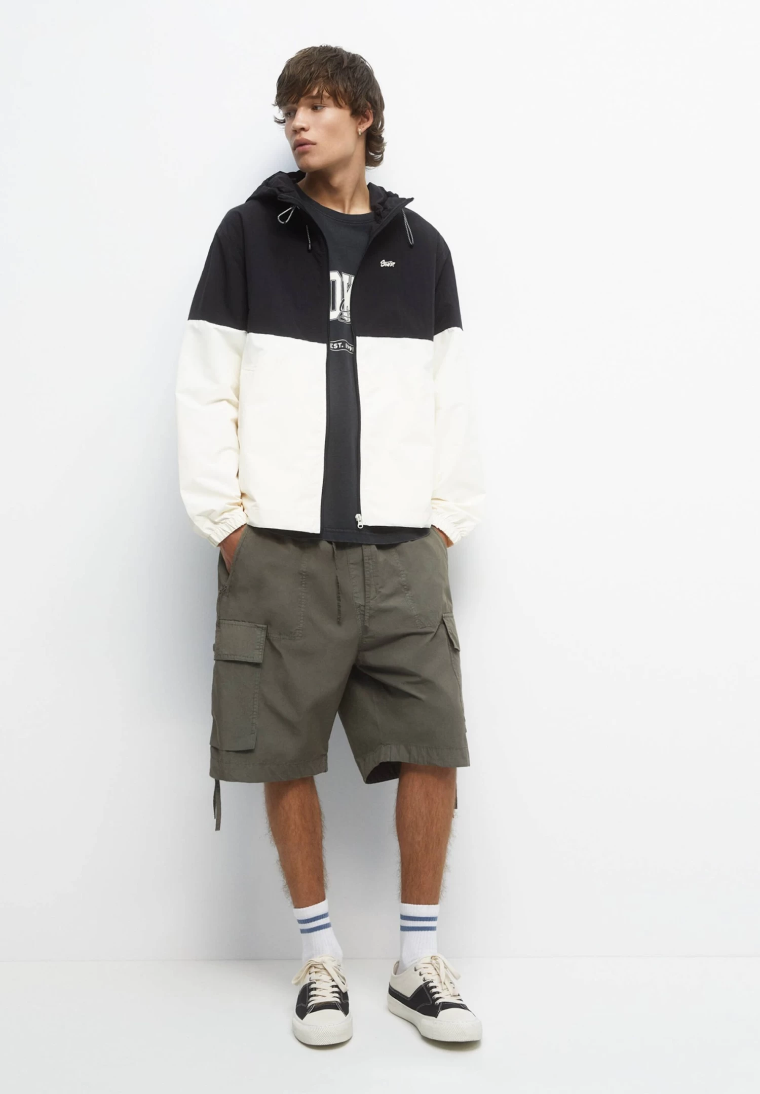 PULL & BEAR Block - Regenjas - White 2 PULL & BEAR Block - Regenjas - White - Afbeelding 2