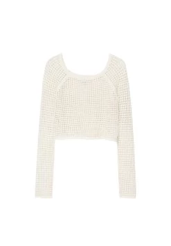 PULL & BEAR Short Open-Knit - Trui - Beige -PULL BEAR Winkel 18fe9db15f2d4ddba3d4fb96dd2ffaf5