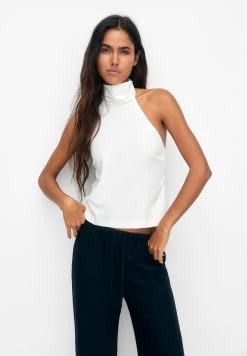 PULL & BEAR Open-Back Halter - Top - White