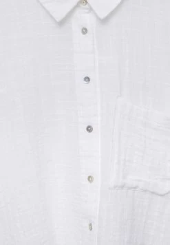 PULL & BEAR Cropped Short Sleeve - Overhemdblouse - White -PULL BEAR Winkel 1c9dc0b40af247758e646bf7729baad1