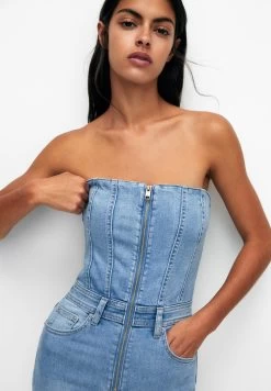 PULL & BEAR Corset - Jumpsuit - Blue Denim 9 PULL & BEAR Corset - Jumpsuit - Blue Denim -PULL BEAR Winkel 1d2fd0d461dc4fe284bbd0a9f050f5cf
