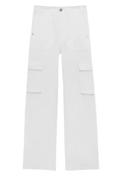 PULL & BEAR Straight-Fit - Cargobroek - White -PULL BEAR Winkel 1d39181b2c194a408c34aabf765622fd