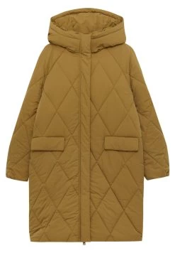 PULL & BEAR Long - Winterjas - Musturd Yellow -PULL BEAR Winkel 1d40f46c11974945912b0244a42baf06