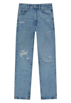 PULL & BEAR Ripped- Straight Leg Jeans - Stone Blue Denim -PULL BEAR Winkel 1d744f587dec44b3ba85515f349afbba