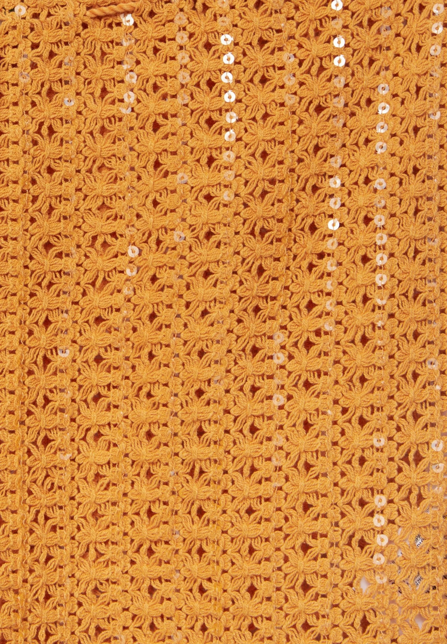 PULL & BEAR Sequinned Crochet- A-Lijn Rok - Mustard Yellow 6 PULL & BEAR Sequinned Crochet- A-Lijn Rok - Mustard Yellow - Afbeelding 6