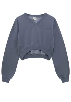 PULL & BEAR Washed Effect Cropped- Sweater - Blue Denim 13 PULL & BEAR Washed Effect Cropped- Sweater - Blue Denim -PULL BEAR Winkel 1f605c6c5b2f4622b0db0106579a599b