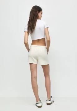 PULL & BEAR Varsity Bermuda - Trainingsbroek - White -PULL BEAR Winkel 1fa89398904645aba5cb2f95f3861fc9
