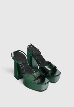 PULL & BEAR Sandalen Met Hoge Hak - Green -PULL BEAR Winkel 204748b6932c46df9bc67272b4f42060