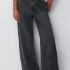 PULL & BEAR Wide-Leg - Relaxed Fit Jeans - Grey