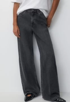 PULL & BEAR Wide-Leg - Relaxed Fit Jeans - Grey