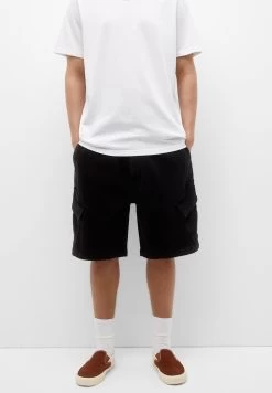 PULL & BEAR Bund - Jeansshort - Black